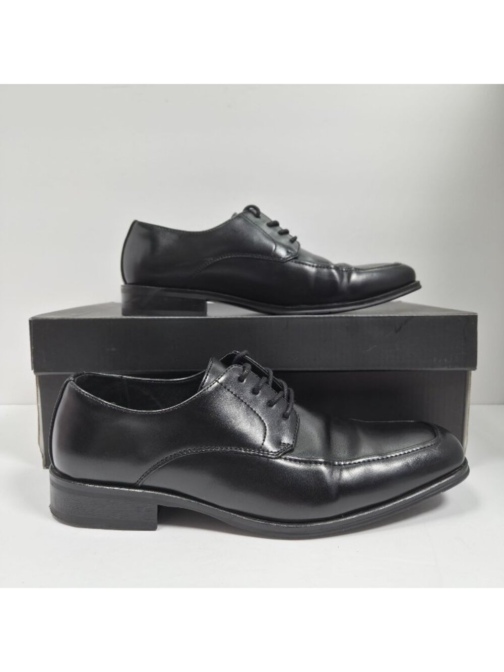 Alfani Ralphie Men's Black Leather Dress Shoes Size 8.5M
